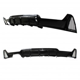 Difusor em preto piano brilhante para BMW S&eacute;rie 4 F32, F33, F36 2013-2021 M-performance Dupla Sa&iacute;da