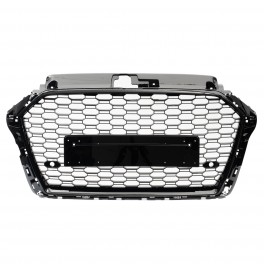 Grelha frontal Audi A3 8V +2017 HATCHBACK / LIMOUSINE / CABRIO, RS3 LOOK preto brilhante