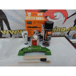 Tinta alta temperatura Foliatec, verde performance met&aacute;lico, para bombas / pin&ccedil;as de trav&atilde;o, kit 3 componentes