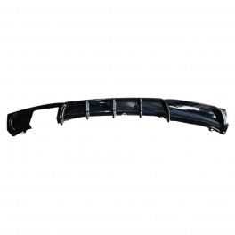 Difusor / Lip / Spoiler BMW F30 / F31 2011 - 2019 M-Performance Dupla Saida em preto piano brilhante em pl&aacute;stico ABS