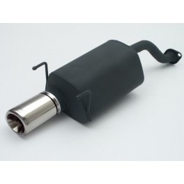 Escape de rendimento com homologa&ccedil;&atilde;o para Honda Civic 1992-1995 4 portas sedan com ponteira redonda em inox com 100mm 