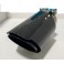 Ponteiras de escape em preto piano brilhante com capa em carbono redonda c/corte (obliqua) 101mm X 170MM 100% Inox