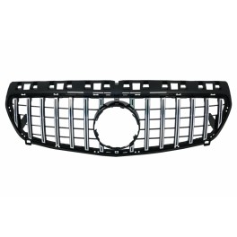 Grelha frontal para Mercedes Classe A W176 12-15 GT-R / Panamericana LOOK em cromado e preto piano brilhante 