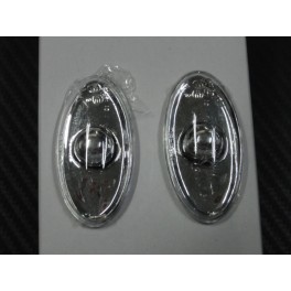 Piscas laterais + l&acirc;mpadas cromadas para PEUGEOT 206, 107, 607, 307, 407, CITROEN C2, C3, C5, PICASSO, XSARA fundo cristal.