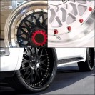 Kit de 25 parafusos / tampas / rebites para jantes Japan Racing JR9 ou BBS look, em cromado