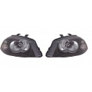 Far&oacute;is frontais para Seat Ibiza 6L 2002-2008 Fundo preto