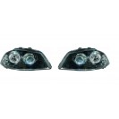 Far&oacute;is frontais para Seat Ibiza 6L 2002-2008 Fundo preto