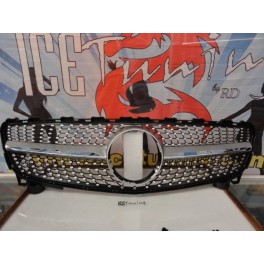Grelha frontal com suporte de s&iacute;mbolo para Mercedes Classe A W176 2016-2018 Diamond LOOK em pl&aacute;stico ABS