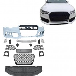 Para-choques frontal em pl&aacute;stico para Audi A6 4G C7 de 2010 - 2014 Look RS6 