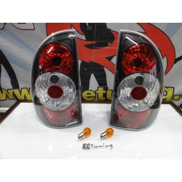 Far&oacute;is / farolins tipo lexus em para Opel Corsa B 5 portas Fundo Preto
