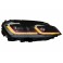 Faróis frontais full Led com pisca dinâmico e welcome light para Volkswagen Golf 7 12-17 Look 7,5 com risca vermelha