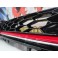 Grelha frontal com espaço para símbolo em preto piano brilhante com risca vermelha para VW golf 7 12-17 GTI LOOK em plástico ABS