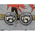 Far&oacute;is FULL LED CREE de 7" Angel eyes e pisca em led para Hummer, Jeep Wrangler JK TJ LJ, Land Rover Defender
