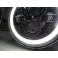 Faróis FULL LED CREE de 7" Angel eyes e pisca em led para Hummer, Jeep Wrangler JK TJ LJ, Land Rover Defender