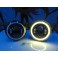 Faróis FULL LED CREE de 7" Angel eyes e pisca em led para Hummer, Jeep Wrangler JK TJ LJ, Land Rover Defender