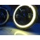 Faróis FULL LED CREE de 7" Angel eyes e pisca em led para Hummer, Jeep Wrangler JK TJ LJ, Land Rover Defender
