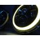 Faróis FULL LED CREE de 7" Angel eyes e pisca em led para Hummer, Jeep Wrangler JK TJ LJ, Land Rover Defender