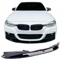 Aba / Spoiler / Lip Frontal em preto piano brilhante para BMW F30 / F31 11-19 M-Performance Look em pl&aacute;stico ABS