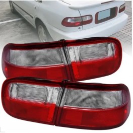 Far&oacute;is / farolins JDM look para Honda Civic 92-95 2 / 4 portas red / white (vermelho e branco).
