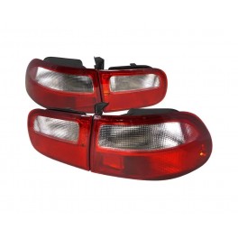 Far&oacute;is / farolins JDM look para Honda Civic 92-95 3 portas red / white (vermelho e branco).