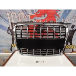 Grelha frontal em cromado e preto mate para Audi a3 8P 03-07 HATCHBACK / SPORTBACK / CABRIO RS3 look c/suporte para s&iacute;mbolo