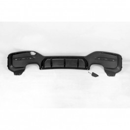 Difusor em preto piano brilhante para BMW serie 1 F20 / F21 2015-2019 LCI M-Competition Dupla Sa&iacute;da em pl&aacute;stico ABS