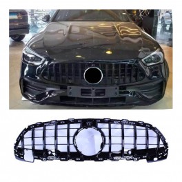 Grelha frontal com suporte de s&iacute;mbolo para Mercedes Classe C W206 +2021 GT-R / Panamericana LOOK em preto brilhante