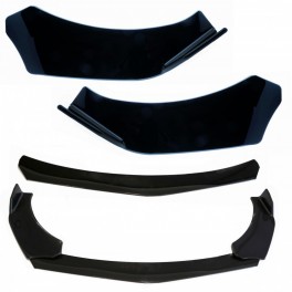 Aba / Spoiler / Lip Frontal universal em preto piano brilhante em plastico ABS