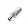 Escape / silenciador traseiro desportivo universal em aço inoxidável (100% inox) com saída de 100 mm redonda obliqua (com corte)