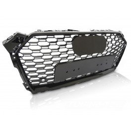 Grelha frontal em preto piano brilhante para Audi A5 16-18 RS5 compat&iacute;vel com vers&atilde;o Standard e S-Line