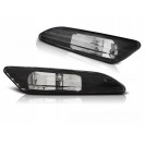 Piscas laterais / faróis / farolins+ lâmpadas cromadas para Alfa Romeo 156 97-05 fundo preto 