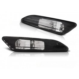 Piscas laterais / far&oacute;is / farolins+ l&acirc;mpadas cromadas para Alfa Romeo 156 97-05 fundo preto 