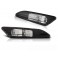 Piscas laterais / faróis / farolins+ lâmpadas cromadas para Alfa Romeo 156 97-05 fundo preto 
