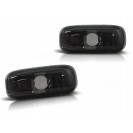 Piscas laterais / far&oacute;is / farolins + l&acirc;mpadas cromadas para Audi a3 8L, A2, A4 B5, A6 C5, A8, TT fundo preto / smoke