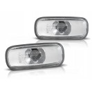 Piscas laterais / far&oacute;is / farolins + l&acirc;mpadas cromadas para Audi a3 8L, A2, A4 B5, A6 C5, A8, TT fundo preto / smoke