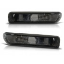 Piscas laterais / far&oacute;is / farolins fundo smoke + l&acirc;mpadas cromadas para BMW E46 98-01, E46 COUPE / CABRIO 98-06, E46 COMPACT