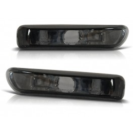 Piscas laterais / far&oacute;is / farolins fundo smoke + l&acirc;mpadas cromadas para BMW E46 98-01, E46 COUPE / CABRIO 98-06, E46 COMPACT
