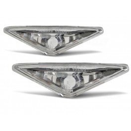 Piscas laterais / far&oacute;is / farolins+ l&acirc;mpadas cromadas para Ford Focus 98-04, Mondeo 00-07 fundo em cristal
