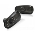 Piscas laterais / far&oacute;is / farolins para Opel astra G, Zafira A, Frontera B fundo preto / smoke