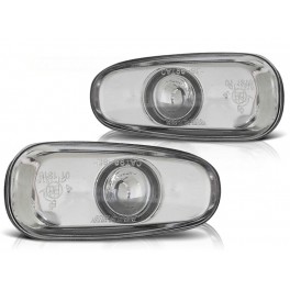 Piscas laterais / far&oacute;is / farolins + l&acirc;mpadas cromadas para Opel astra G, Zafira A, Frontera B fundo cristal.
