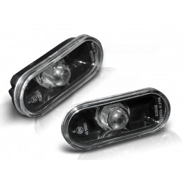 Piscas laterais + l&acirc;mpadas cromadas para Seat Alhambra, Cordoba, Variant, Vario, Exeo, Inca, Altea, Altea XL fundo preto