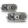 Piscas laterais fundo cristal + lâmpadas cromadas para VW Polo 6N, Polo 6N2, Polo 9N, Sharan Vento, T5 Bus
