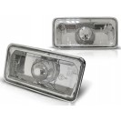 Piscas laterais / far&oacute;is / farolins + l&acirc;mpadas cromadas para VW Golf 3, Vento 92-96, passat 35i, fundo cristal