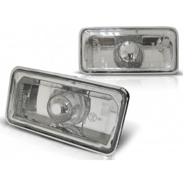 Piscas laterais / far&oacute;is / farolins + l&acirc;mpadas cromadas para VW Golf 3, Vento 92-96, passat 35i, fundo cristal