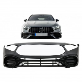 Para-choques frontal em pl&aacute;stico A45 look para Mercedes classe A W177 2018-2022 com fura&ccedil;&atilde;o para sensores