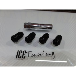 Porcas Lug Nuts de seguran&ccedil;a 12 X 1.5, 35mm em preto para Honda, Mazda, Ford, Toyota, Hyundai, Lexus, Mitsubishi, Etc...