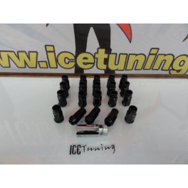 Porcas Lug Nuts Para Honda,Mazda,Etc 45mm 12x1.50 Preto mate Conjunto 20 Unidades