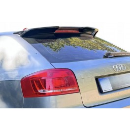 Aileron / lip / spoiler traseiro em preto piano brilhante para Audi A3 8P 5 Portas / sportback RS3 look, em pl&aacute;stico ABS