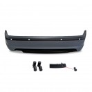 Para-choques traseiro BMW E46 98-2005 4 portas Pack M, com furação para sensores de estacionamento em plástico ABS.