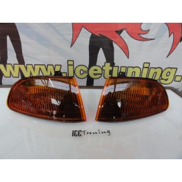 Piscas frontais + l&acirc;mpadas de pisca "diaden vision" para HONDA CIVIC 92-95 2/3 Portas fundo laranja / smoke (escurecido)